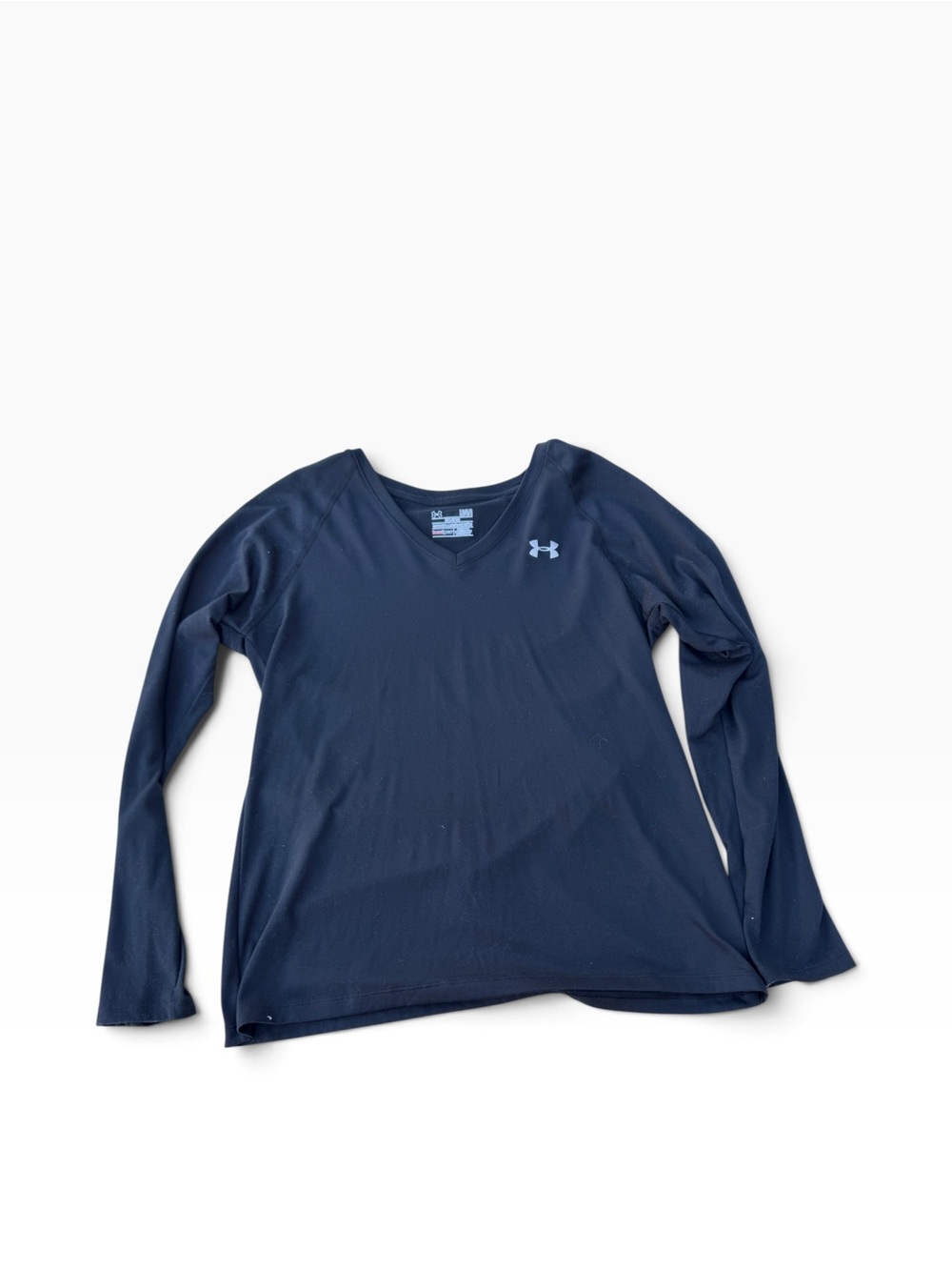 Under Armour Women Long Sleeve V-Neck Top in Navy Blue